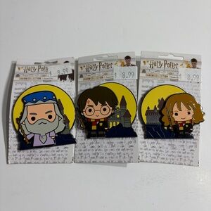 Harry Potter Enamel Pin Lot Charm Collection - Dumbledore, Harry, and Hermione